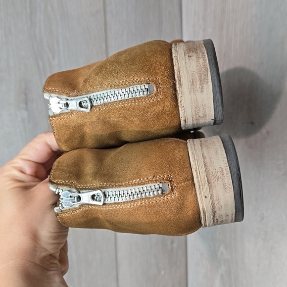 Free People Women Swept AwayLeather Back Zip Pointed Toe shoes boots sz 8.5 - Picture 7 of 16